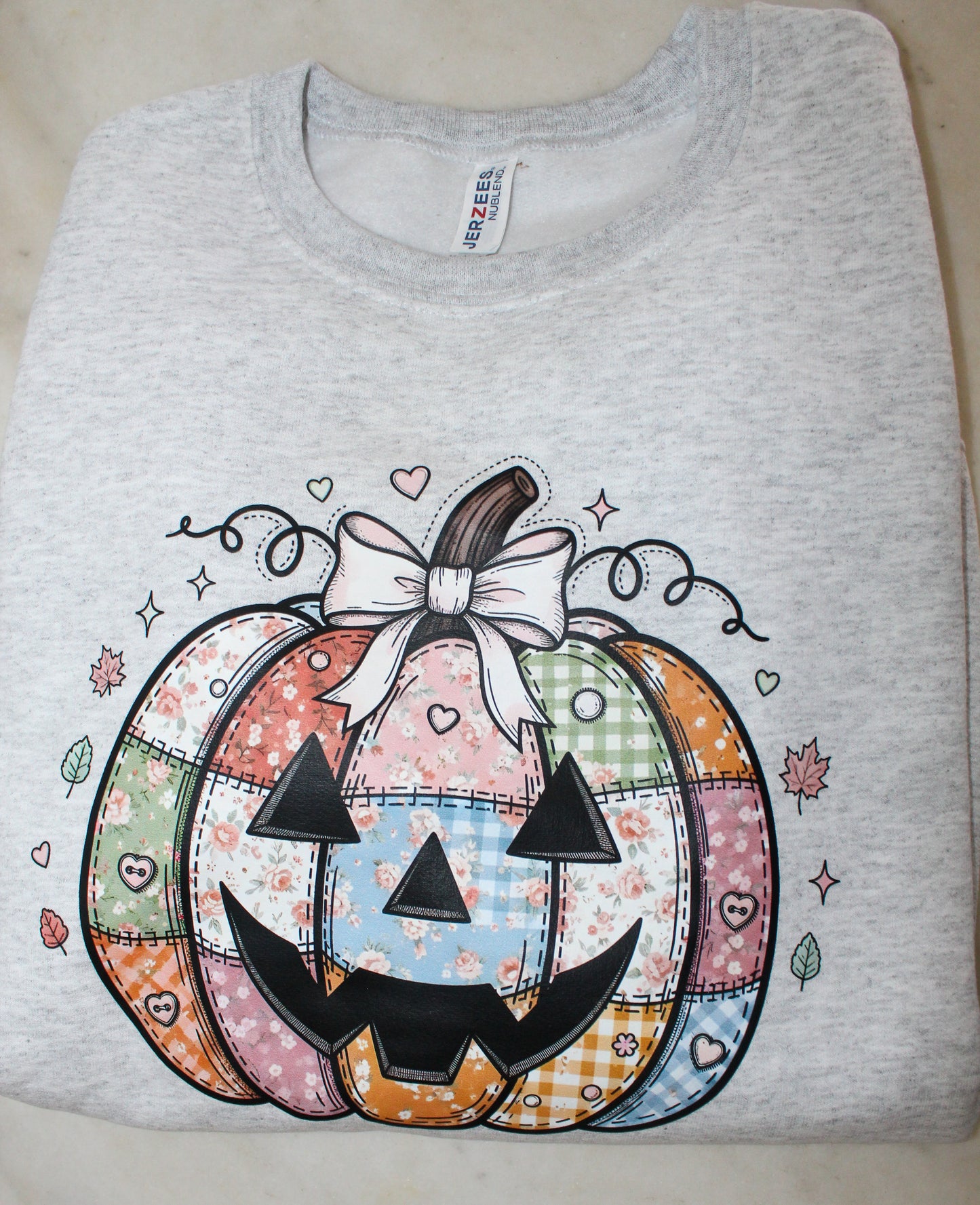Patchwork Jack-O’-Lantern Crewneck