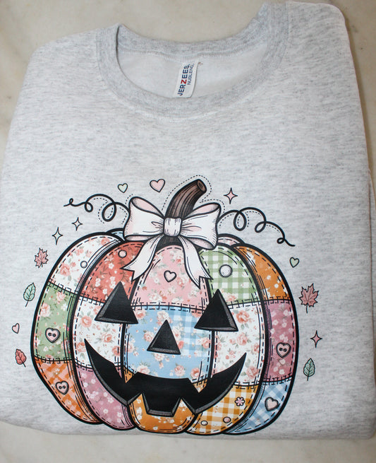 Patchwork Jack-O’-Lantern Crewneck