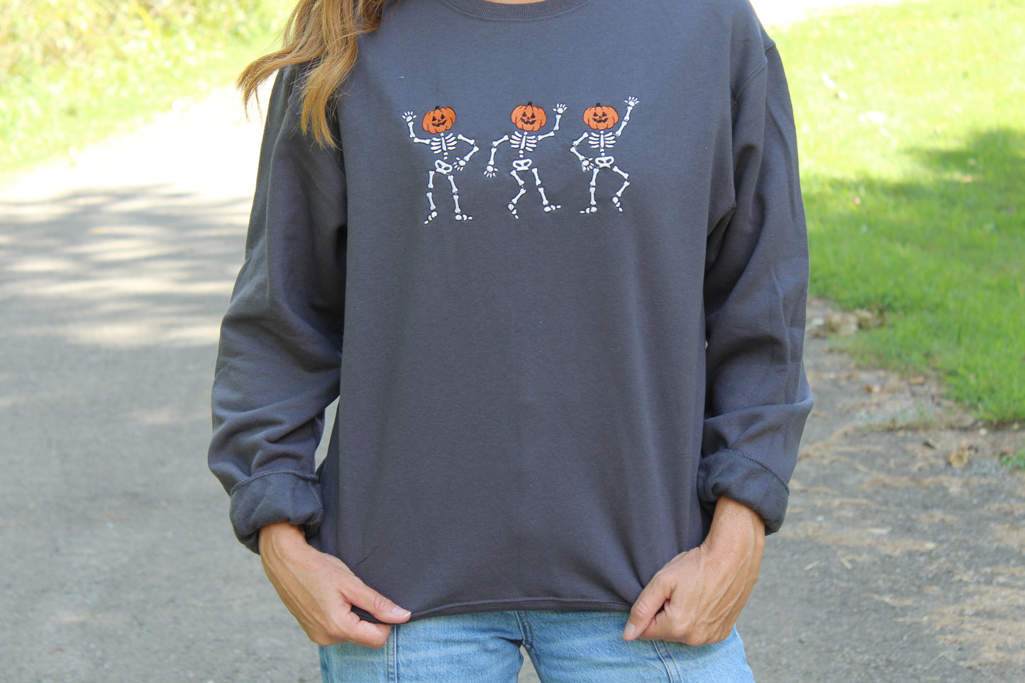 Dancing Pumpkin Skeletons T-Shirt or Sweatshirt